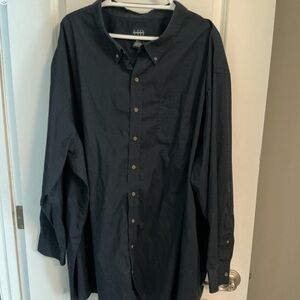 Harbor Bay Navy Men’s Long Sleeve Button Down Shirt